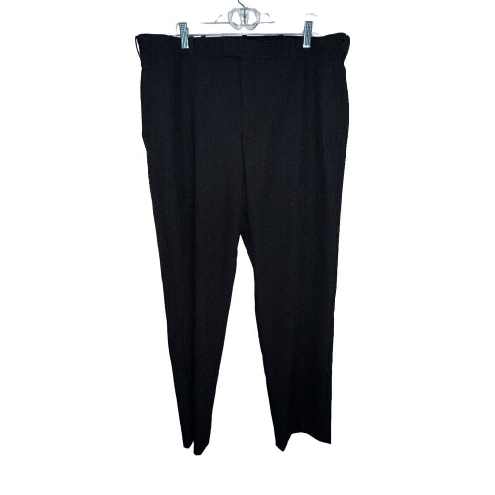 Van Heusen Dress Pants Mens Size 38x32 Straight Leg Charcoal Gray‎ Flex Trousers